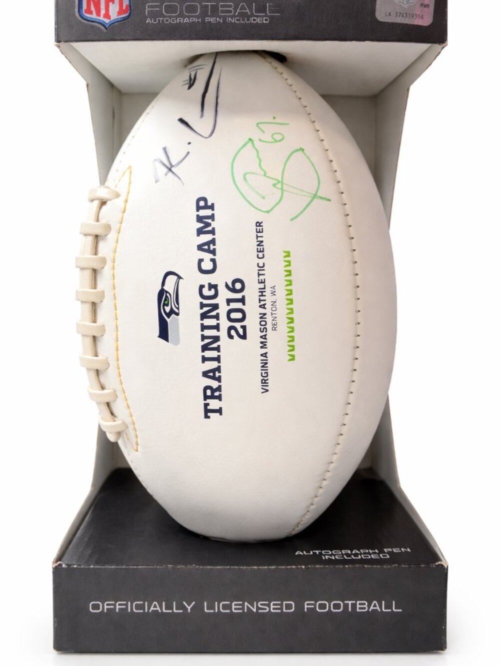 Seahawk 2016 Training Camp Autographed Ball -Pete Carroll